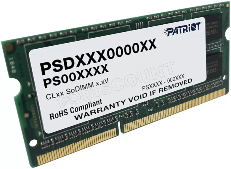 Barrette mémoire SODIMM DDR3 8Go Patriot Signature Line PC3-12800 (1600MHz)
