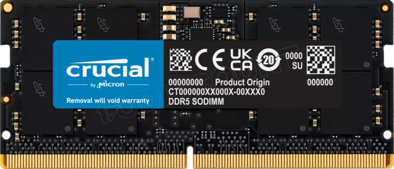 Barrette mémoire SODIMM DDR5 16Go Crucial 5600Mhz CL44 Version OEM (Tray)