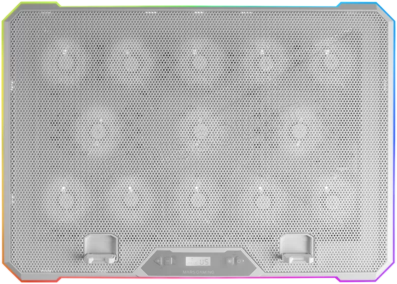 Base de refrigeraÃ§Ã£o Mars Gaming MNBC13 - 13 ventoinhas ultra-silenciosas - IluminaÃ§Ã£o RGB personalizÃ¡vel - 2 portas USB - Branco