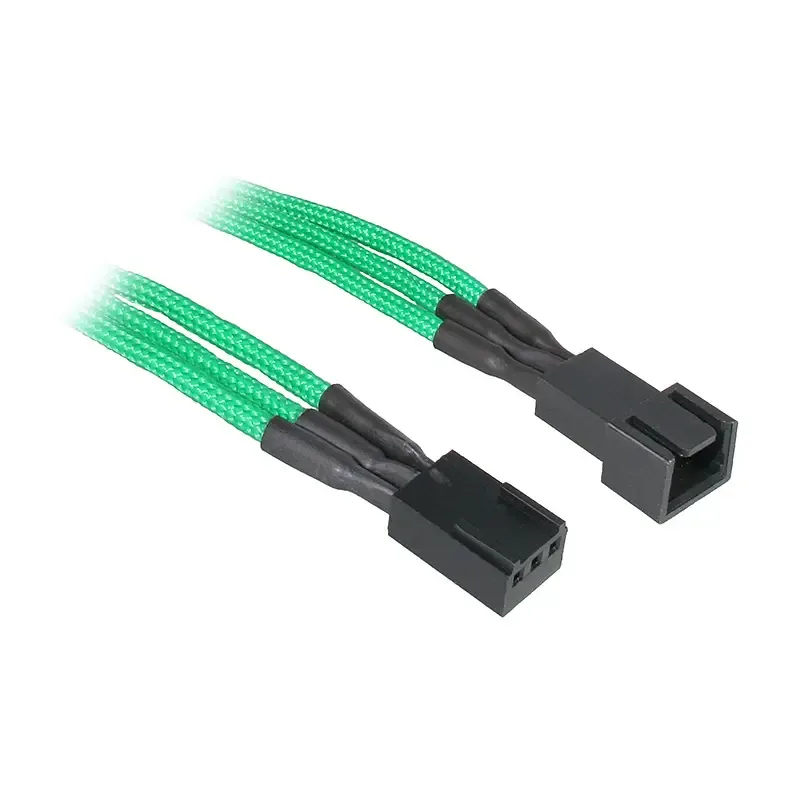 BitFenix Prolunga 3-Pin 30cm - sleeved green/black