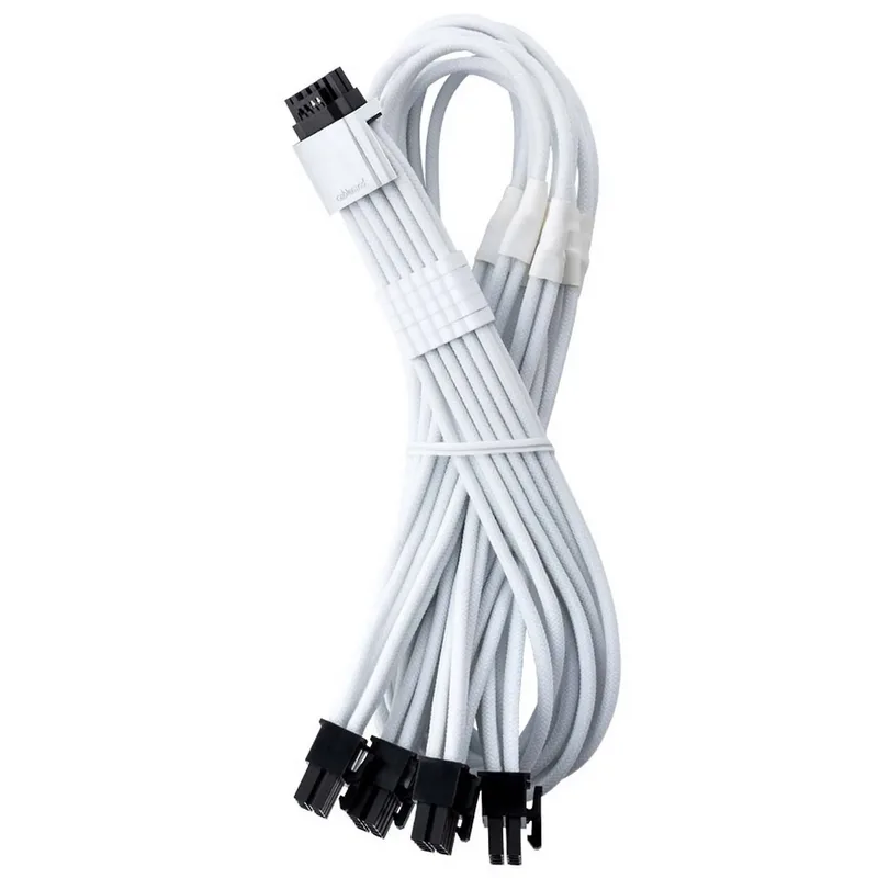 CableMod C-Series Pro ModMesh Cavo 12V-2x6 a 4x8 Pin, Corsair Type 3 e 4 - Bianco