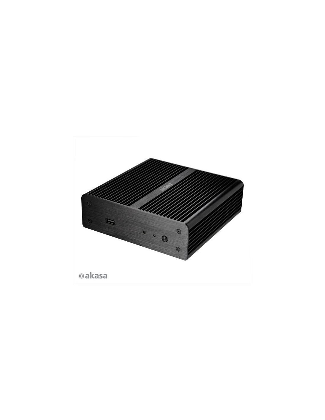 Caixa Akasa AK-ITX07M-BK NUC Fanless, Alumínio, Preto, Intel NUC