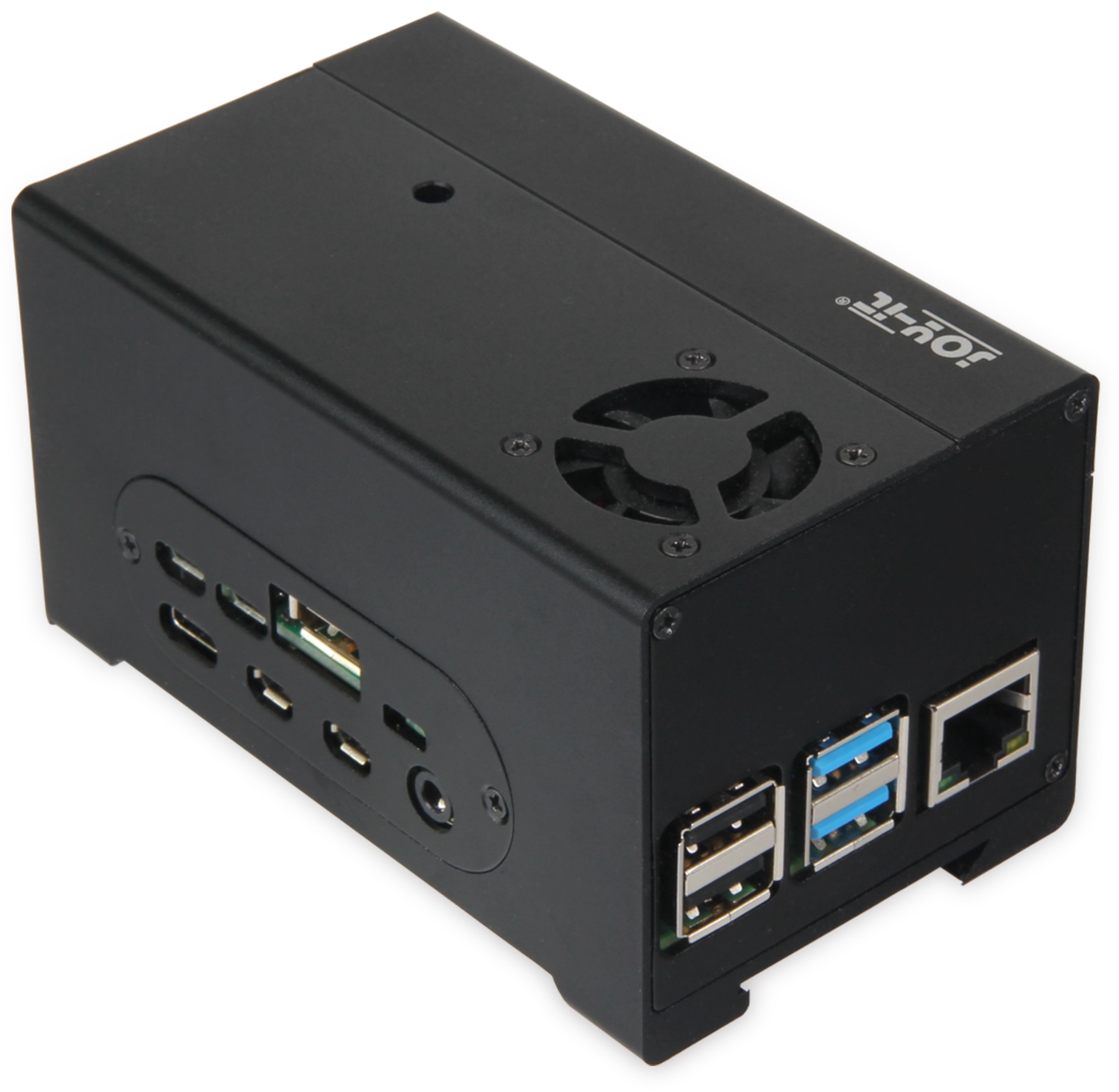 Caixa Alumínio de Calha DIN p/ Raspberry Pi 2, 3 e 4 - JOY-IT