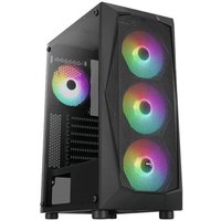 Caixa ATX Aerocool Falcon ARGB Vidro Temperado Preto