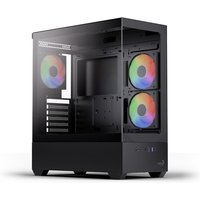 Caixa ATX Aerocool P500D Digi ARGB Vidro Temperado Preto
