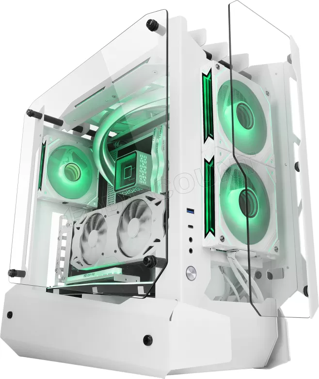 Caixa ATX Mars Gaming MC-EDGE RGB Tempered Glass Branca
