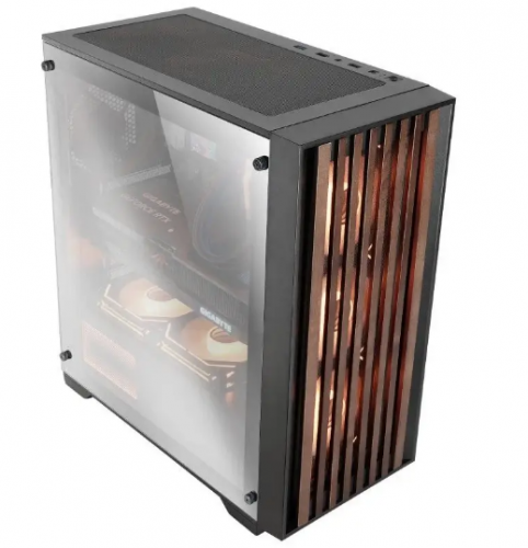 Caixa ATX MC-WOODC Midi Tower (Preto) - MARS-GAMING