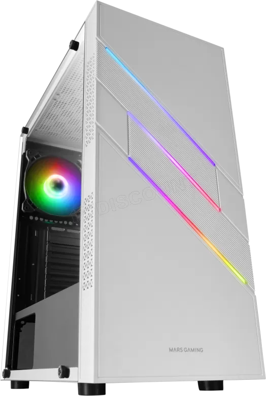 Caixa ATX MCU3W XL ARGB Vidro Temperado (Branco) - MARS GAMING