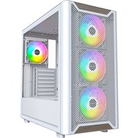 Caixa ATX Montech XR RGB Vidro Temperado Branco/Madeira