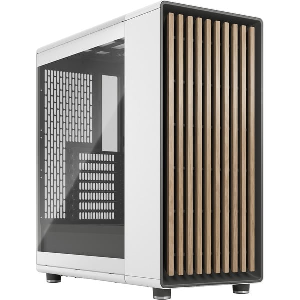 Caixa ATX North (Chalk White Tempered Glass Clear Tint) - FRACTAL DESIGN