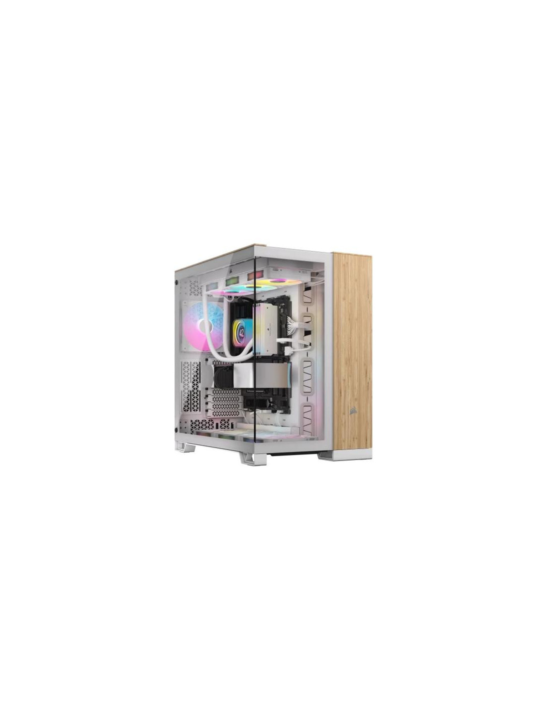 Caixa de Computador Corsair 6500X, Midi Tower, Bambu/Branco