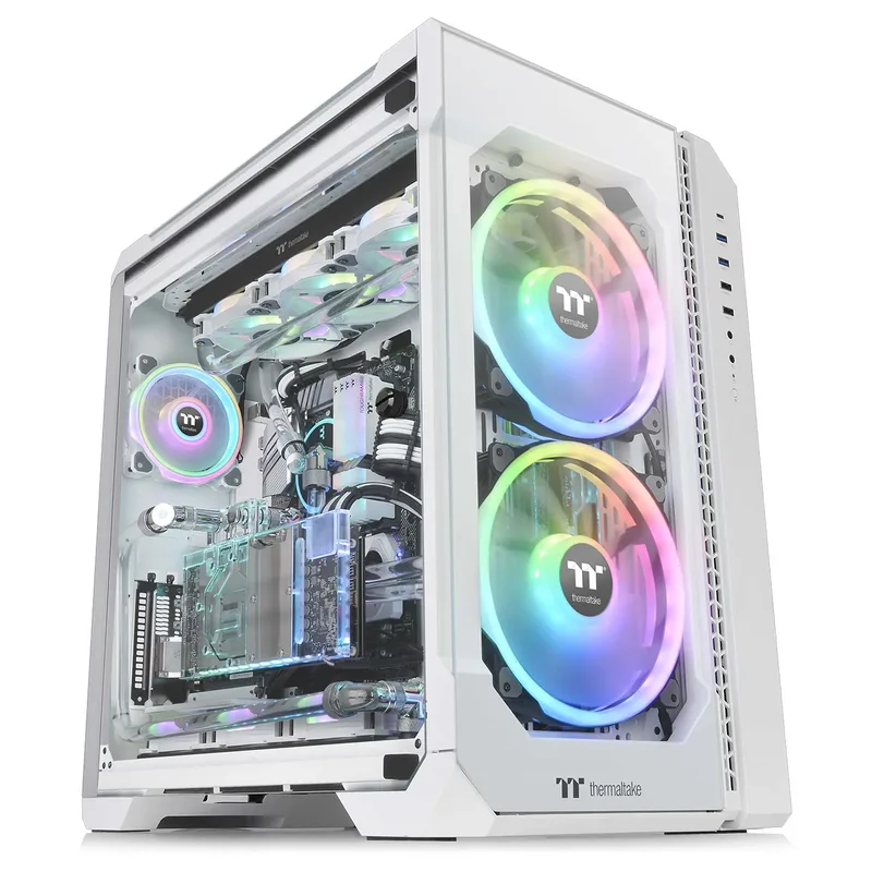 Caixa de PC E-ATX View 51 TG ARGB Snow Midi Tower (Branco) - THERMALTAKE