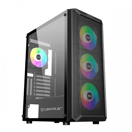 Caixa de PC Micro-ATX Caviar 6k Pro Evo (Preto) - UNYKACH