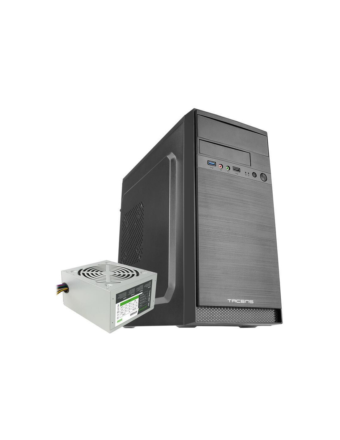 Caixa de PC Micro-ATX USB 3.0 + Fonte de Alimentação 500W (Preto) - TACENS