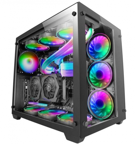 Caixa E-ATX MCV3 XXL Vidro Temperado (Preto) - MARS GAMING