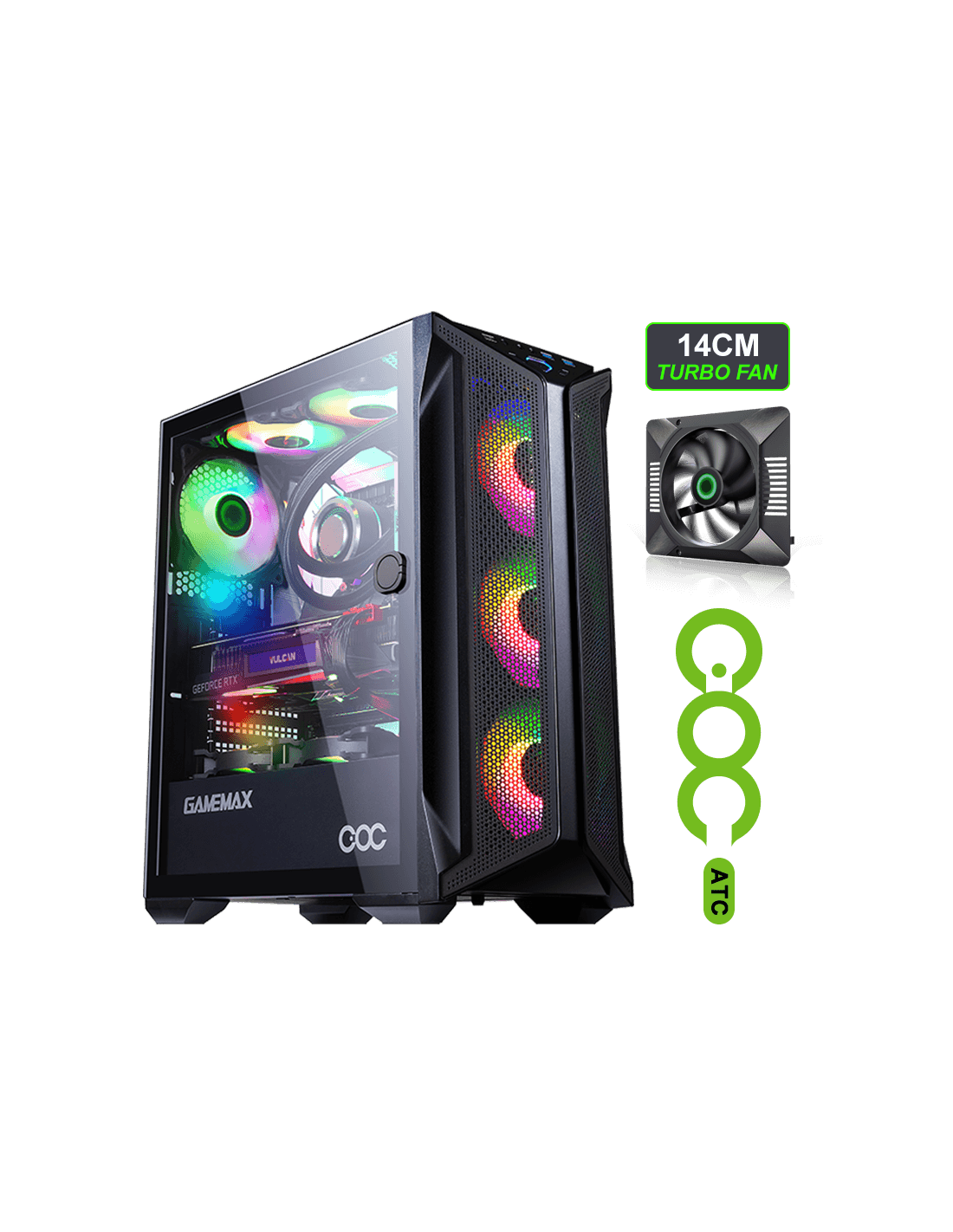 Caixa Gamemax Brufen C1 ATX, Vidro Temperado, aRGB, COC, 2xUSB3.0
