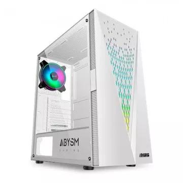 Caixa Gaming ABYSM Danube Kolpa Argb Com Vidro Temperado - Branco