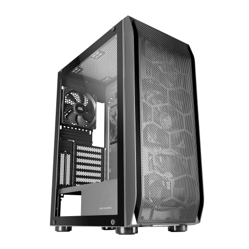 Caixa MARS GAMING MC-PRO2 E-ATX XL CASE, 5X 12CM PRO FAN, CPU FREEZER, GLASS, FRONT MESH, BLACK