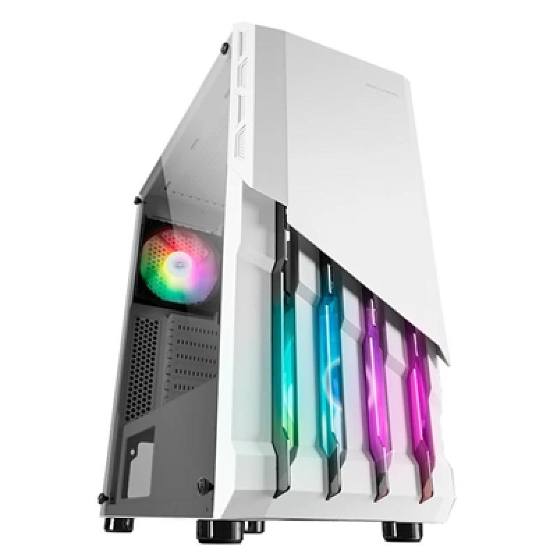 Caixa MARS GAMING MC-X2 ATX CASE, METAL FRONT, 2X12CM FRGB FAN, WINDOW, USB3.0, WHITE