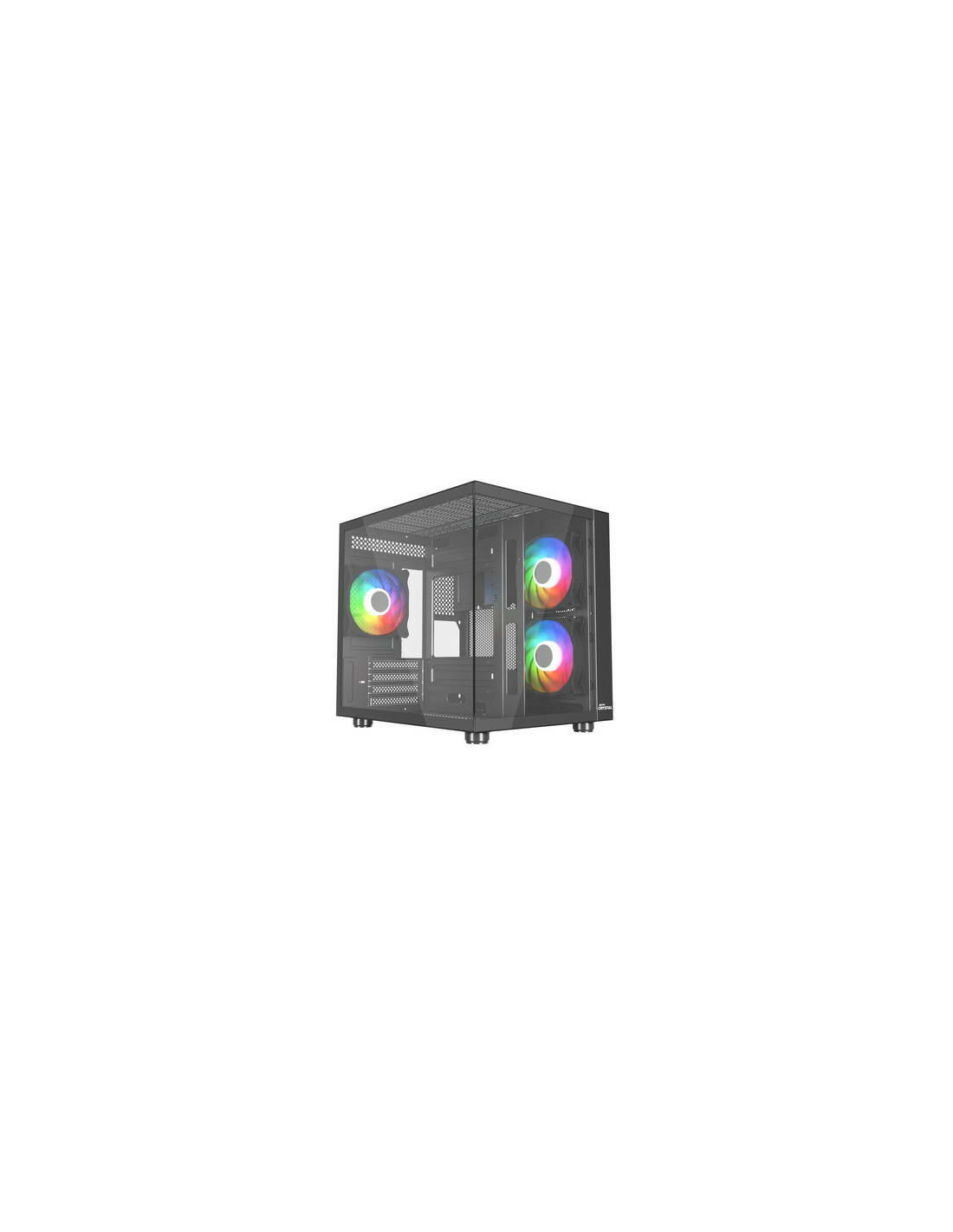 Caixa Matx Slayer Rx44 Crystal 3x Fan Argb + Cont.