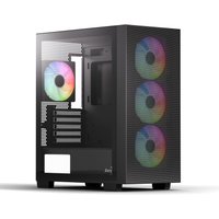 Caixa Micro-ATX Aerocool B310A Flow ARGB Vidro Temperado Preto