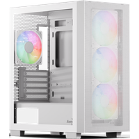 Caixa Micro-ATX Aerocool B310A Flow ARGB Vidro Temperado Branco