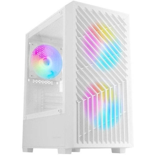 Caixa Micro-ATX Mars Gaming MC-VORTEX Gaming FRGB Tempered Glass Branca
