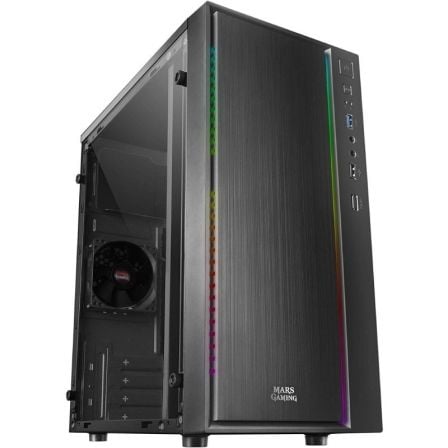 CAIXA MICRO-ATX MARSGAMING MCM , COMPACT, WINDOW, 16 MODES A-RGB, 1X 8CM FAN, PRETO