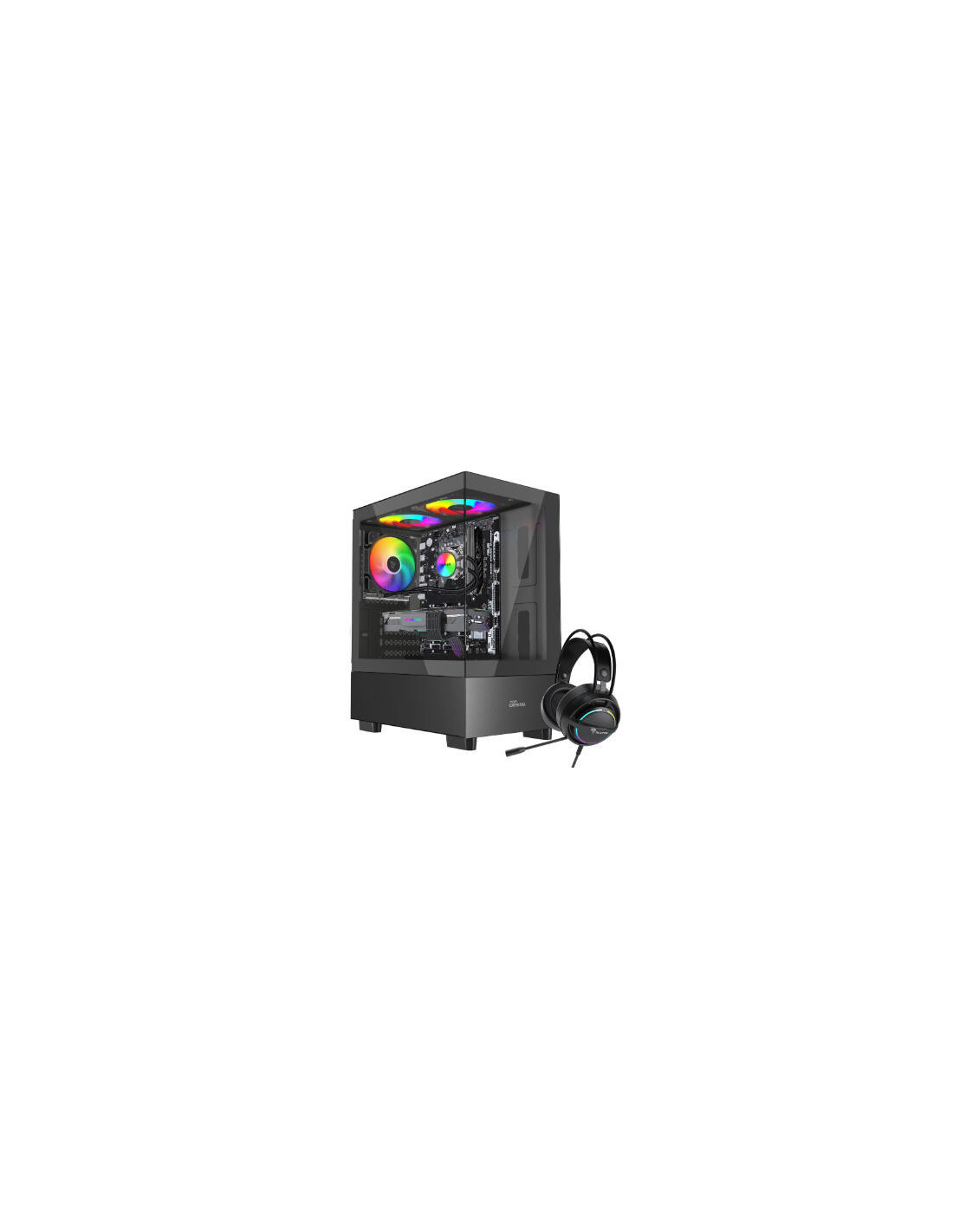 Caixa Micro Atx Slayer Rx32 Crystal 2x Fan Argb Vidro Full V
