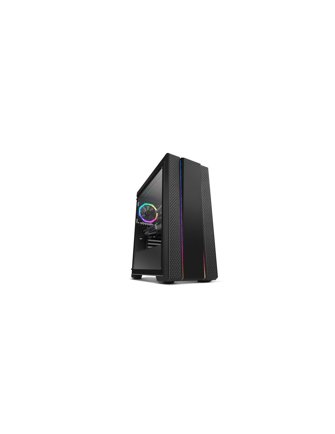 Caixa NOX Hummer Fusion RGB ATX, painel vidro, ventoinha RGB, USB 3.0