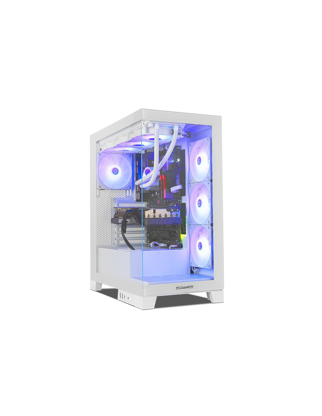 Caixa Nox Hummer Glock Frameless Glass Mid Tower Branco