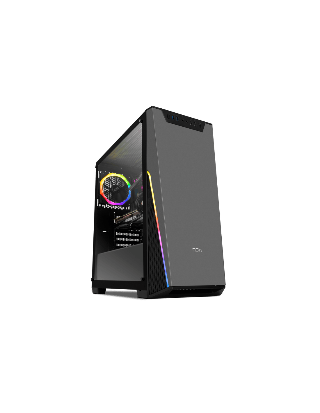 Caixa NOX Infinity Sigma ATX, Vidro Temperado, Iluminação RGB, USB 3.0