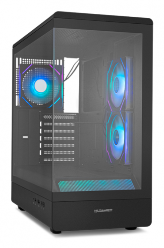 CAIXA NOX SEMITORRE FRAMELESS HUMMER SIGNAL ARGB PRETO