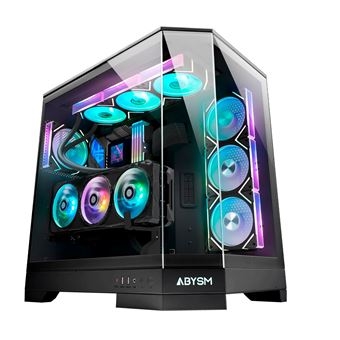 Caixa para Computador ABYSM GAMING DANUBE SAVA H600 ARGB TEMP GLASS Preto AB130211