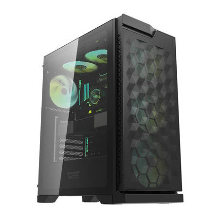 CAIXA PARA COMPUTADOR DARKFLASH DK361 + 4 VENTOINHAS (PRETO)