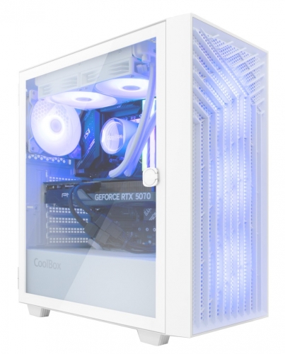 Caixa para PC Gaming GA300 Grid Line Branco COOLBOX COO-CHA-GA300W-0