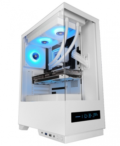 CAIXA PC MARS GAMING MC-PULSAR ATX CASE MONITOR DISPLAY GLASS CABLEHATCH WHITE MCPULSARW
