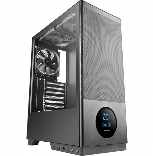 CAIXA PC TACENS SAGITTA20 ATX CASE ROUND DISPLAY 3X120MM FAN ANTI-DUST MESH BLACK 2SAGITTA20