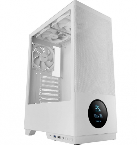 CAIXA PC TACENS SAGITTA20 ATX CASE ROUND DISPLAY 3X120MM FAN ANTI-DUST MESH WHITE 2SAGITTA20W