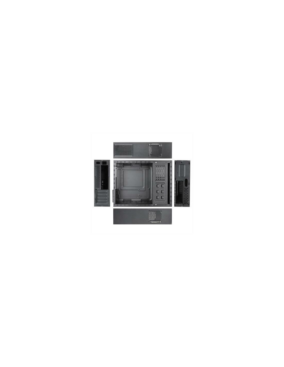 Caixa Slim Tooq TQC-3005U3 Mini-ITX/MATX, preta - Desembalada