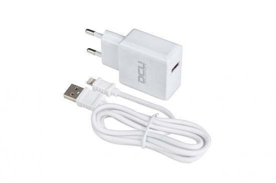 CARGADOR DCU 1XUSB A + CABLE LIGHTNING 1M