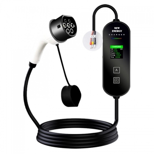 Carregador portátil para carros elétricos 32A / 7,0 kW / Sem ficha / 10 m / LCD - EV Tipo 2