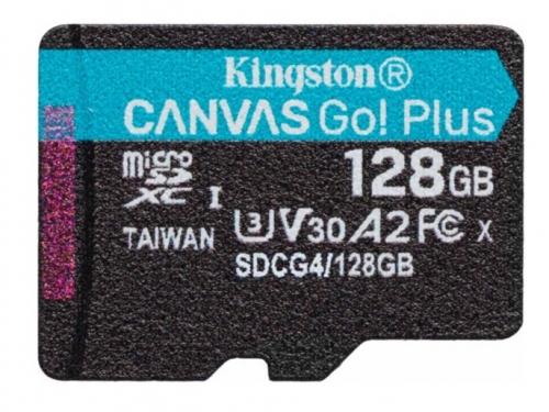 Cartão de memória flash 128 GB A2 microSDXC UHS-I Kingston SDCG4/128GBSP