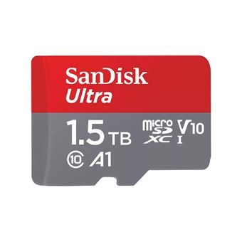 Cartão de Memória SanDisk Ultra (adaptador microSDXC para SD Incluído) - 1.5 TB - A1 / UHS Class 1 / Class10 - microSDXC UHS-I