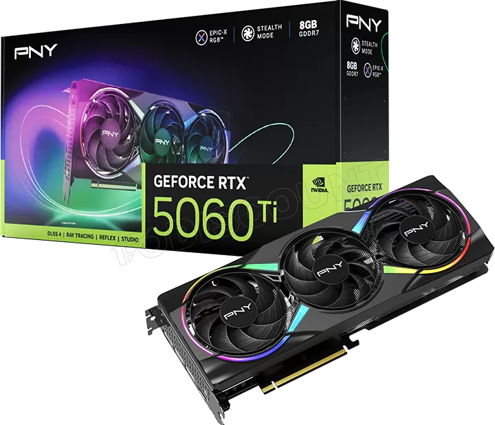 Carte Graphique PNY GeForce RTX 5060 Ti Epic-X Triple Fan 8Go