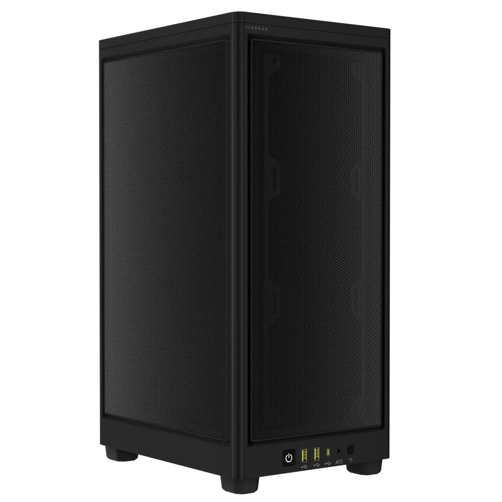 Case Corsair 2000D AIRFLOW – Mini Tower Mini-ITX, pannelli laterali, frontale e superiore dotati di griglia mesh in acciaio, Nero