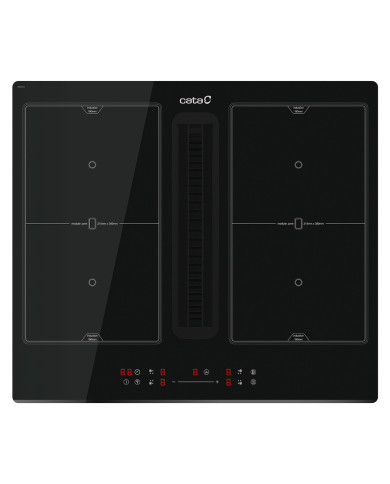 CATA PLACA INDUÇAO 4ZONAS C/EXAUSTAO 60CM FLEX