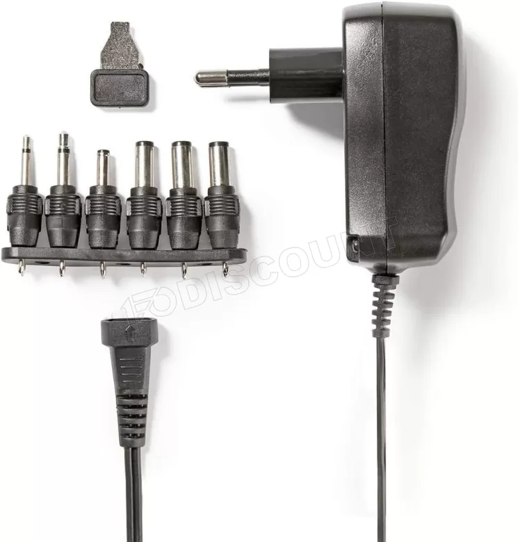 Chargeur secteur Nedis à tension variable (3-12V) 600mA - 6 embouts