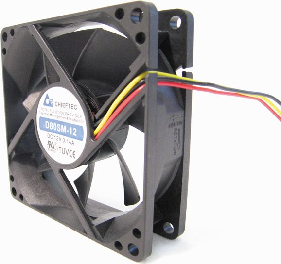 Chieftec AF-0825PWM Gehäuselüfter 80 mm PWM Schwarz