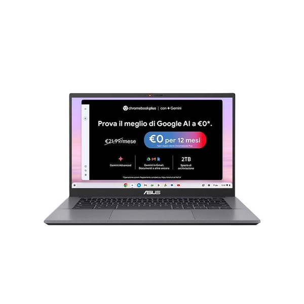 CHROMEBOOK CX3402CBA-PQ0100 DISPLAY 14", PROCESSORE INTEL® CORE™ I3-1215U, GREY.